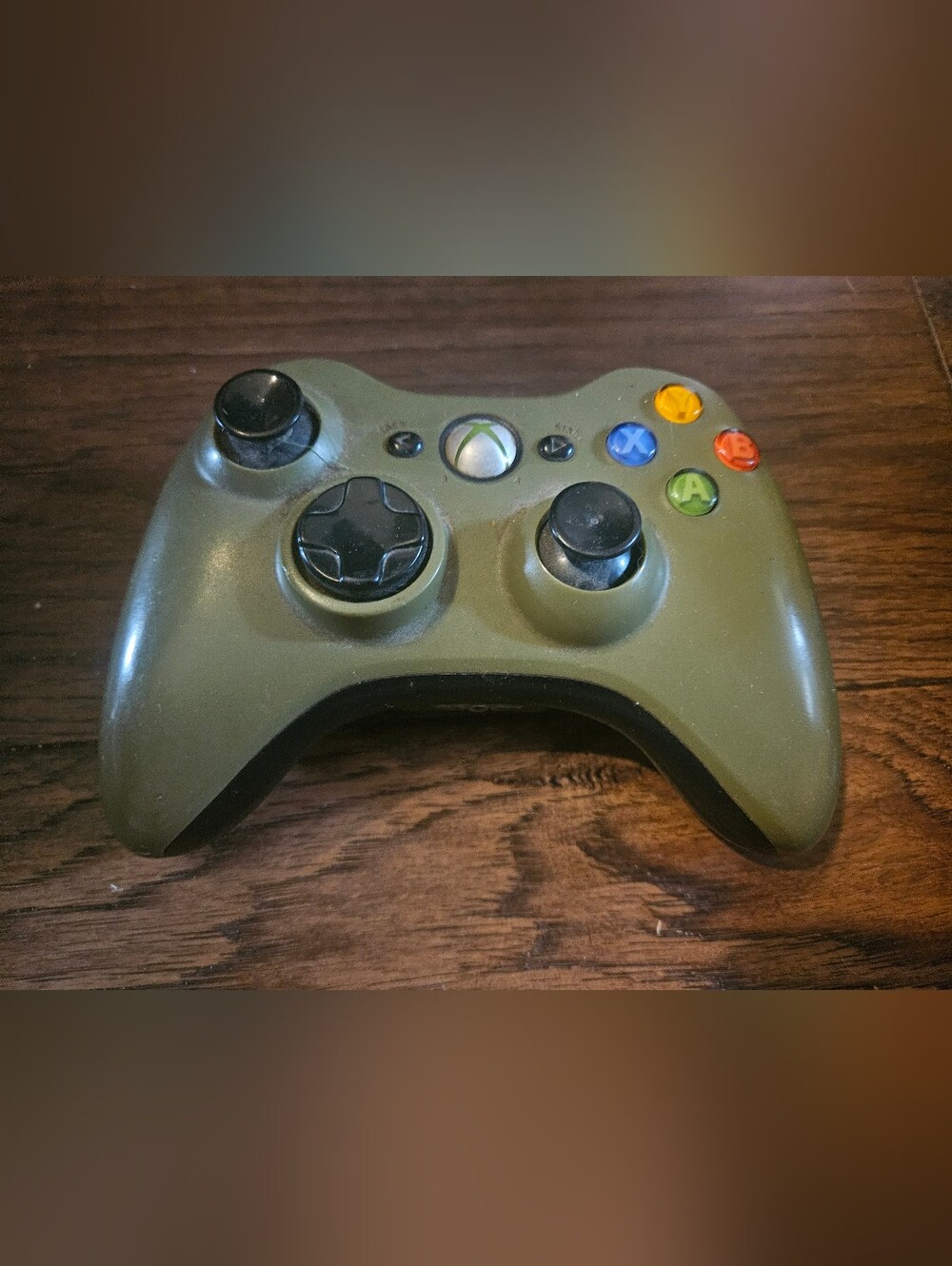 Official Microsoft Xbox 360 Limited Edition Halo 3 Green Controller No Battery.